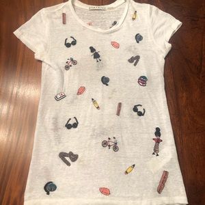 Alice & Olivia embroidered tee small